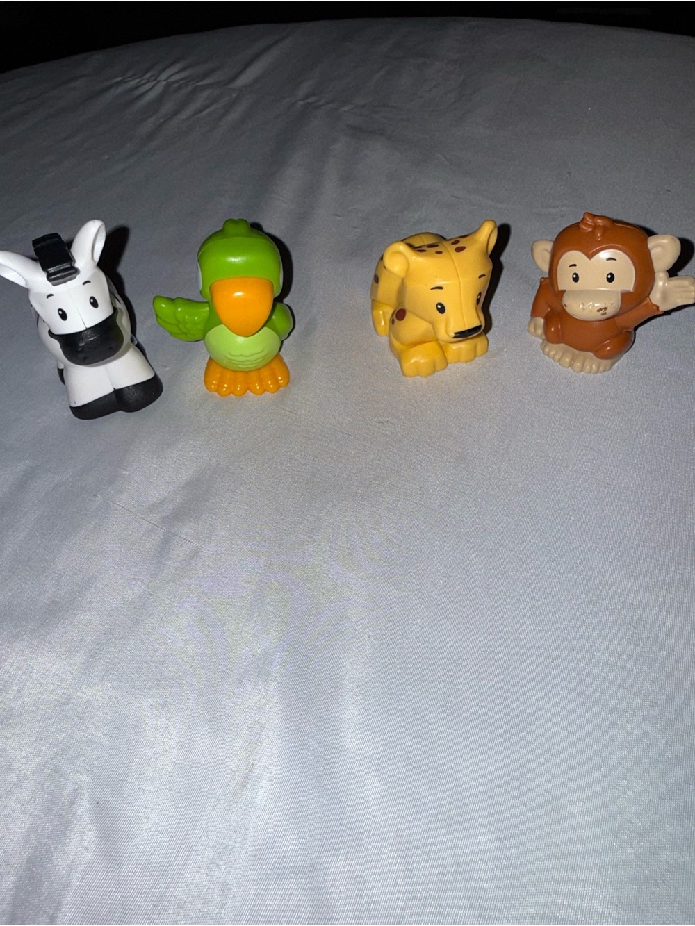 Assorted Little People Animal Toys - Zebra, Parrot, Cheetah, Monkey - Multicolor